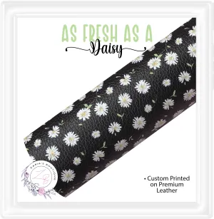 ⋅  As Fresh As A Daisy  ⋅ Black & White Floral ⋅ Premium Custom Vegan Faux Leather