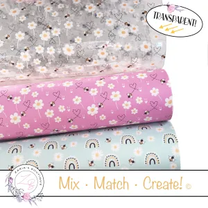 ⋅ Busy Bees ⋅ Custom Transparent & Vegan Faux Leather ⋅ Single Sheets & Multi-Packs