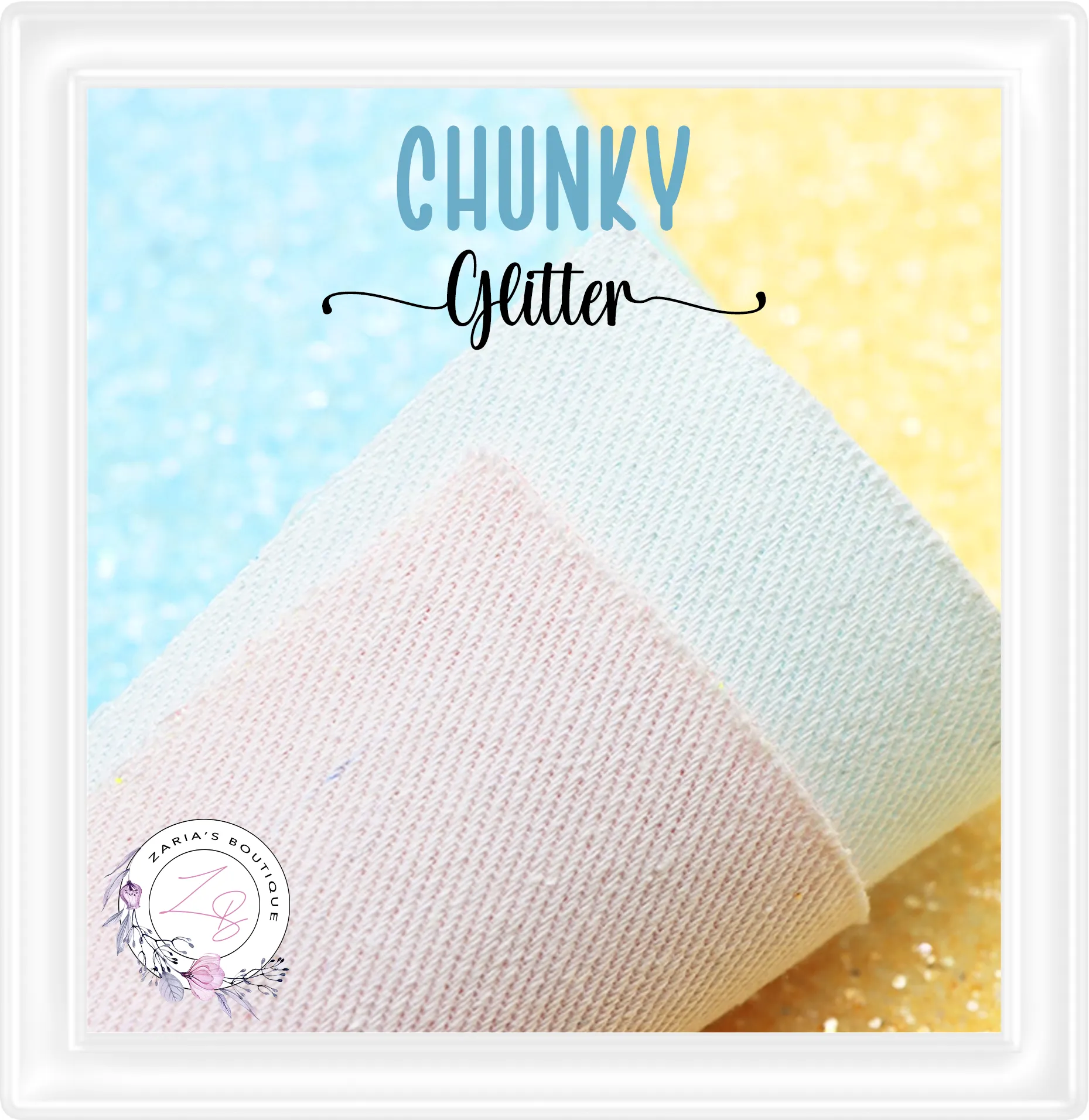 ∙ CHUNKY GLITTER ∙ Sky Blue Frosted Sprinkle ∙ 1.2mm