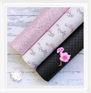 ⋅ Flamingo Parade ⋅ Includes Clay ⋅ Premium Vegan Faux Leather & Glitter Bundle ⋅