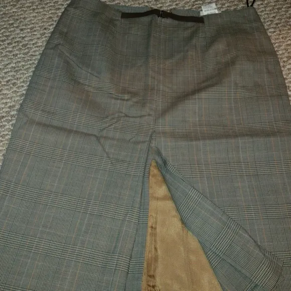 - gerard darel  brown plaid lined A line ski…