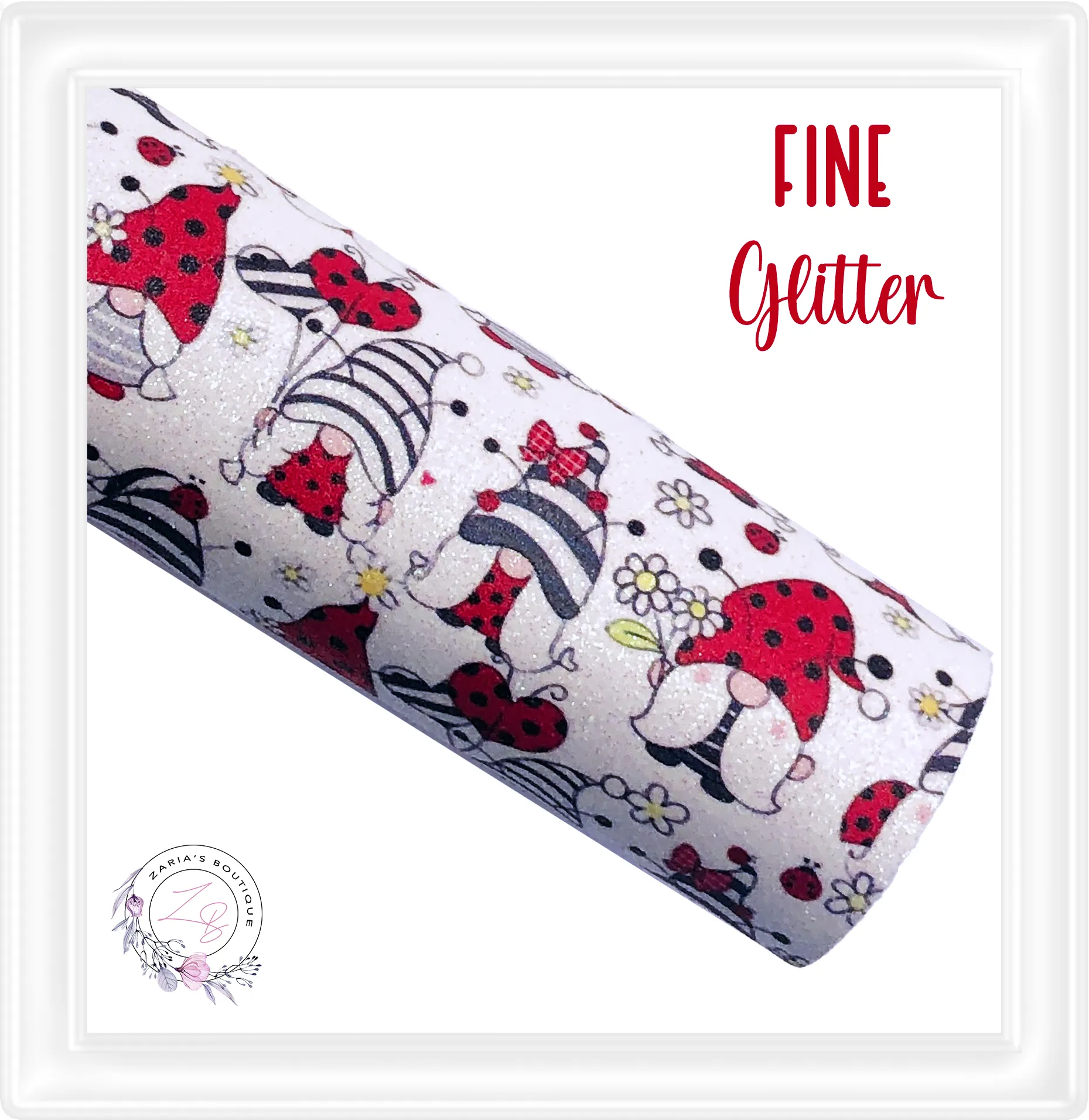 ⋅ Ladybug Gnomes ⋅ Vegan Faux Leather  Sheets or Bundle ⋅