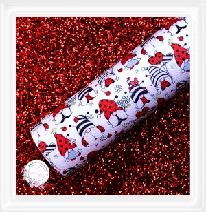 ⋅ Ladybug Gnomes ⋅ Vegan Faux Leather  Sheets or Bundle ⋅