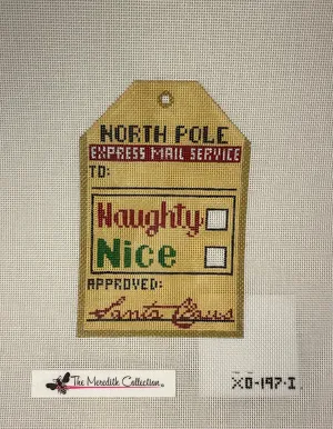 * Meredith Collection XO197I Naughty or Nice Tag