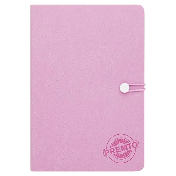 ■ Premto - A5 192 Page Hardcover Pu Notebook With Elastic - Wild Orchid