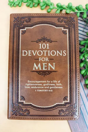 101 Devotions For Men LuxLeather Book