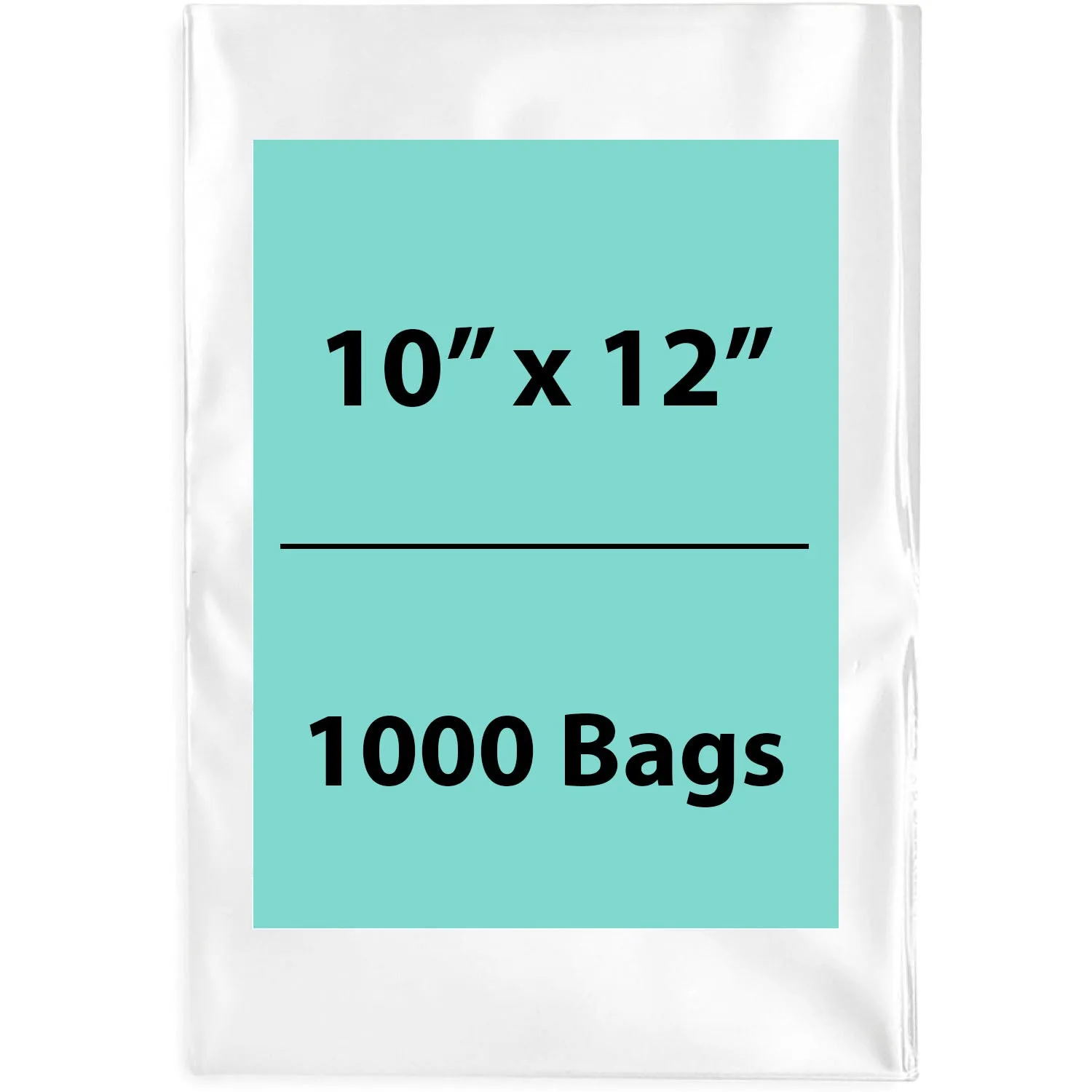 10X12 inches Clear Flat Poly Bags 2Mil Open Top (LDPE)