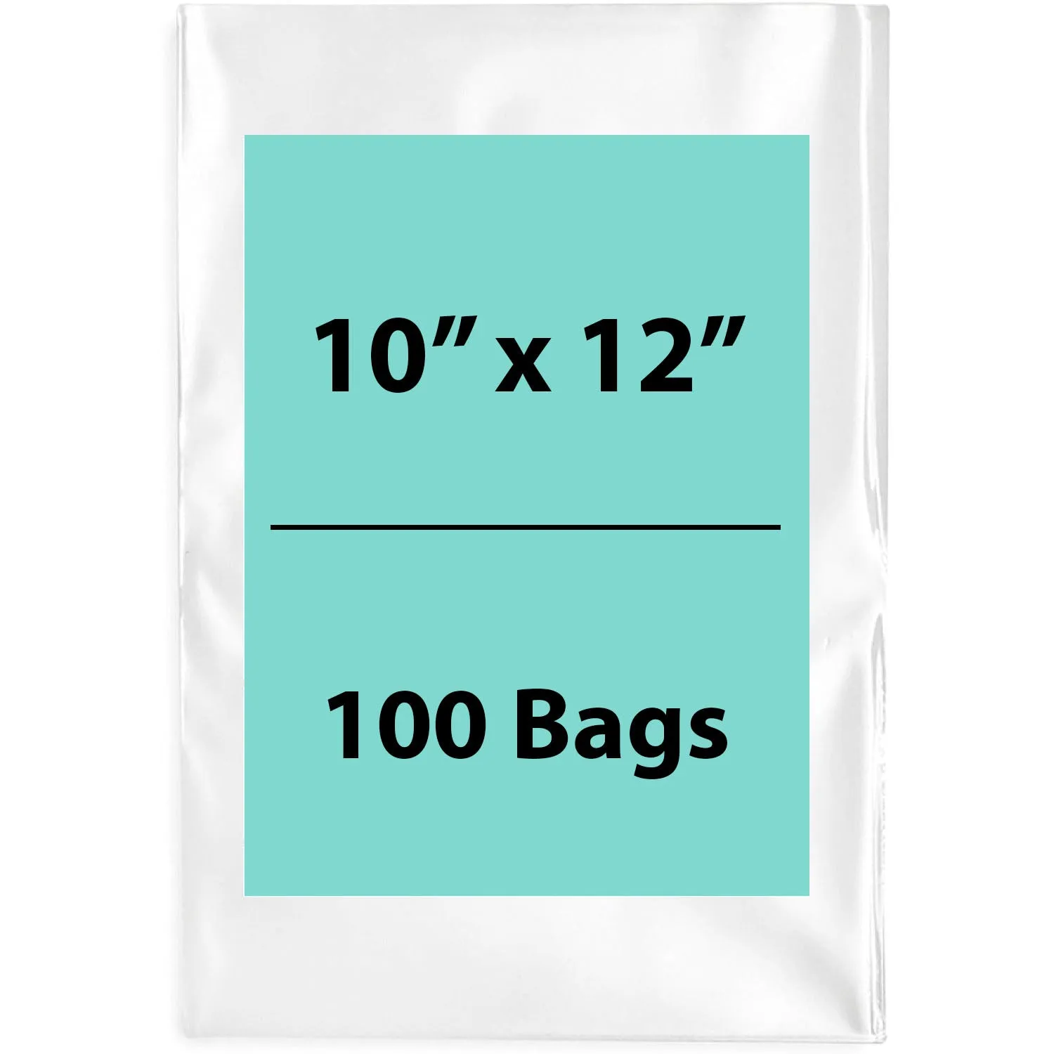 10X12 inches Clear Flat Poly Bags 2Mil Open Top (LDPE)