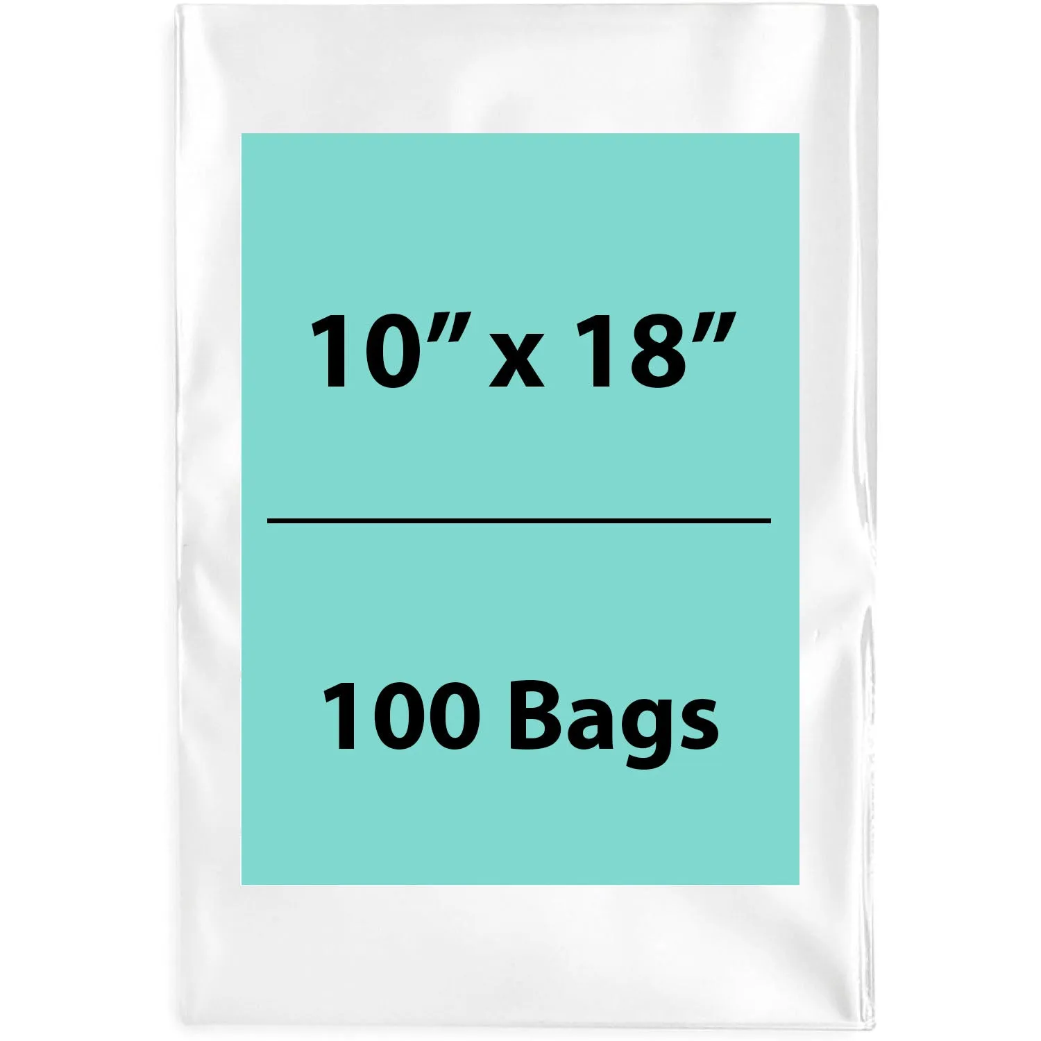 10X18 inches Clear Flat Poly Bags 4Mil Open Top (LDPE)