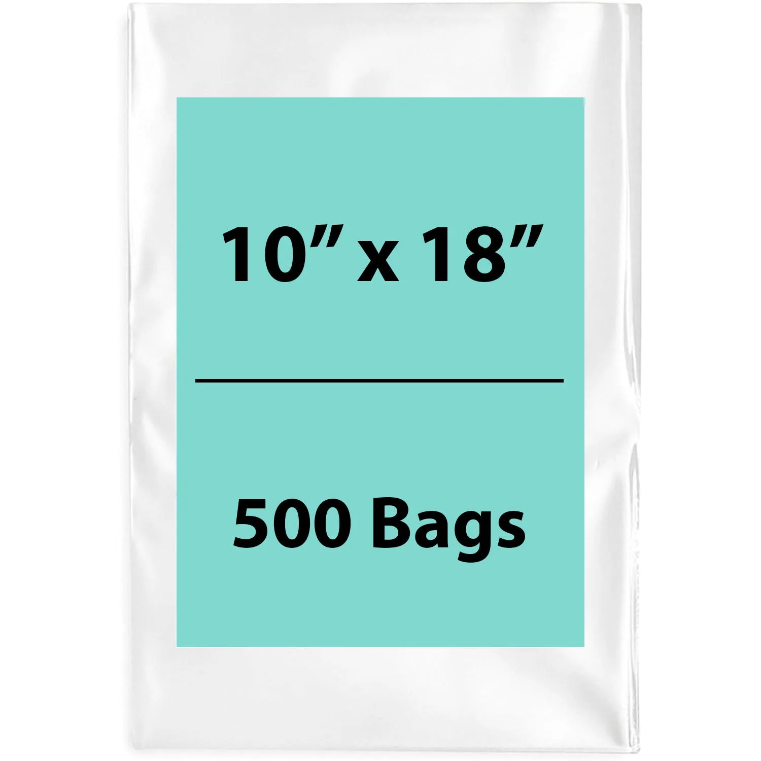 10X18 inches Clear Flat Poly Bags 4Mil Open Top (LDPE)
