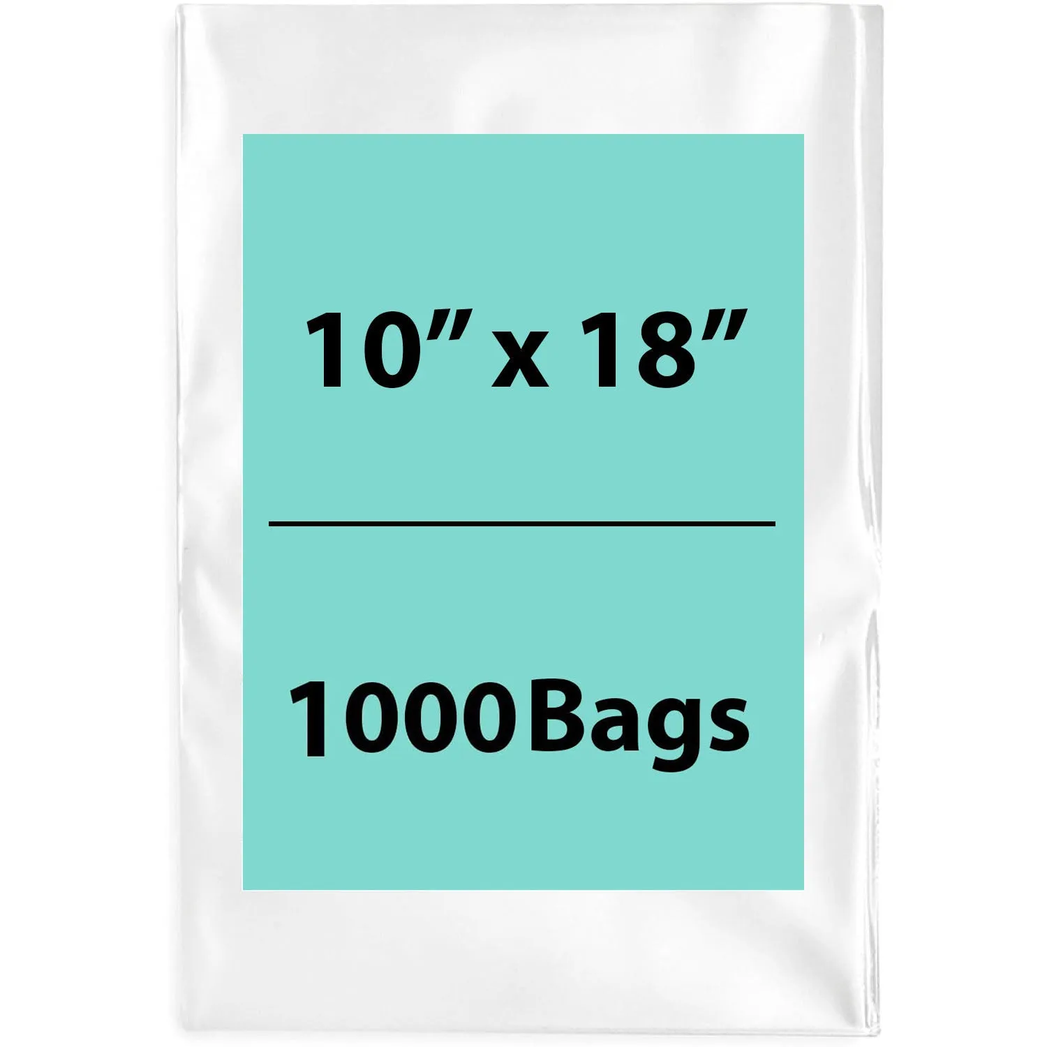 10X18 inches Clear Flat Poly Bags 4Mil Open Top (LDPE)
