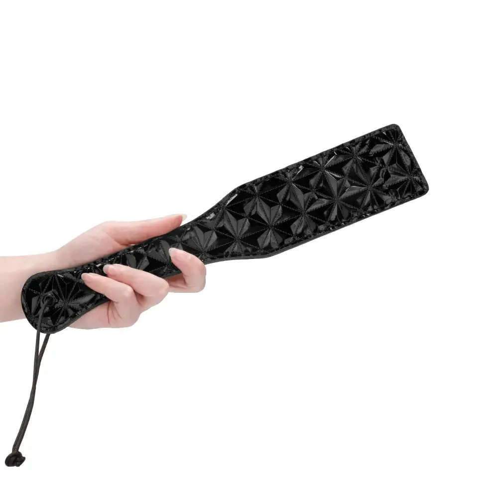 12 Inch Shots Black Leather Thick Luxury Bdsm Bondage Paddle