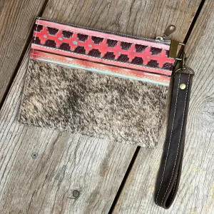 153 Make-up bag - Brindle w/ Western Sunset