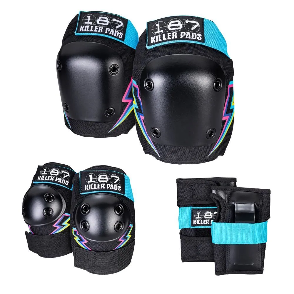 187 killer Pads Jr. Six Pack Set Electric Bolt - Multi