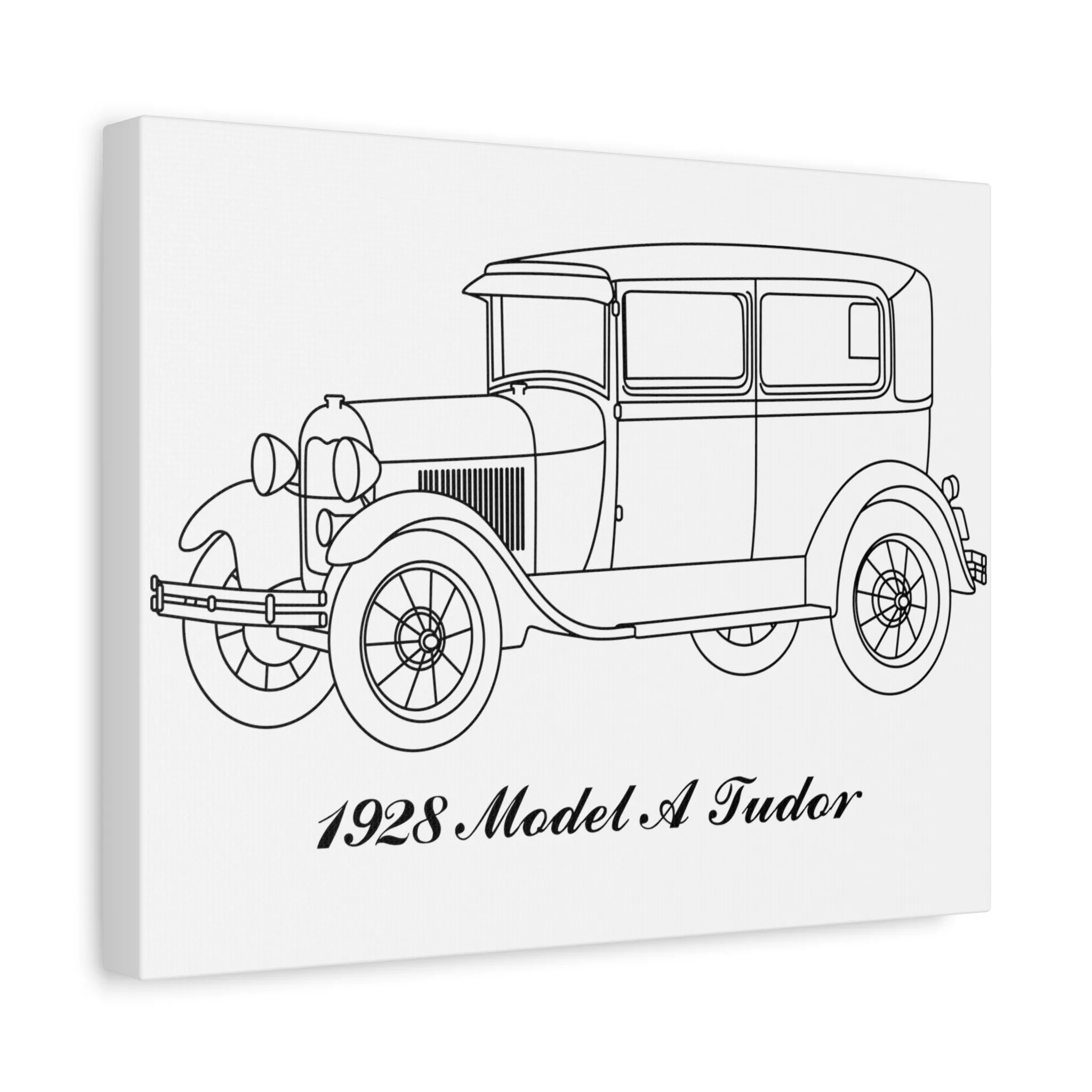 1928 Tudor White Canvas Wall Art