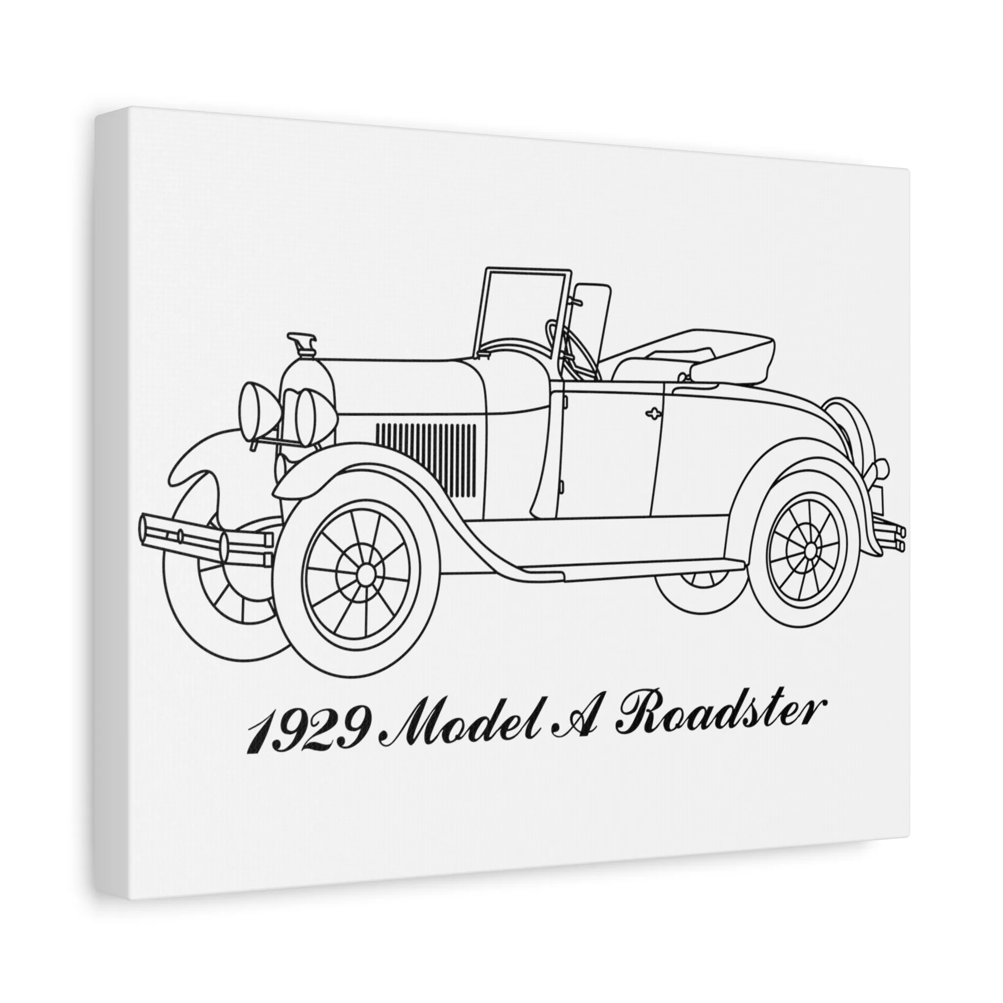 1929 Roadster White Canvas Wall Art