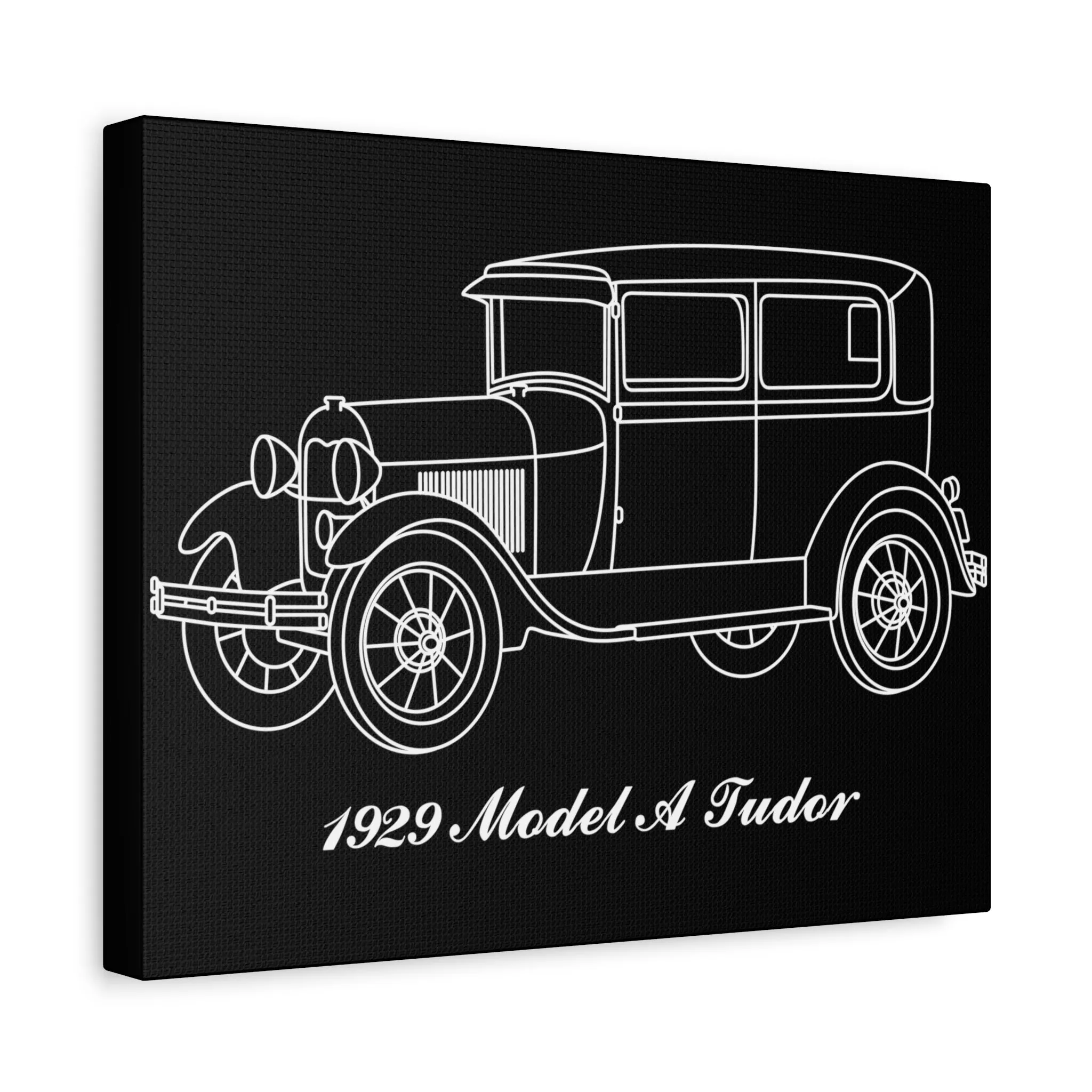 1929 Tudor Black Canvas Wall Art