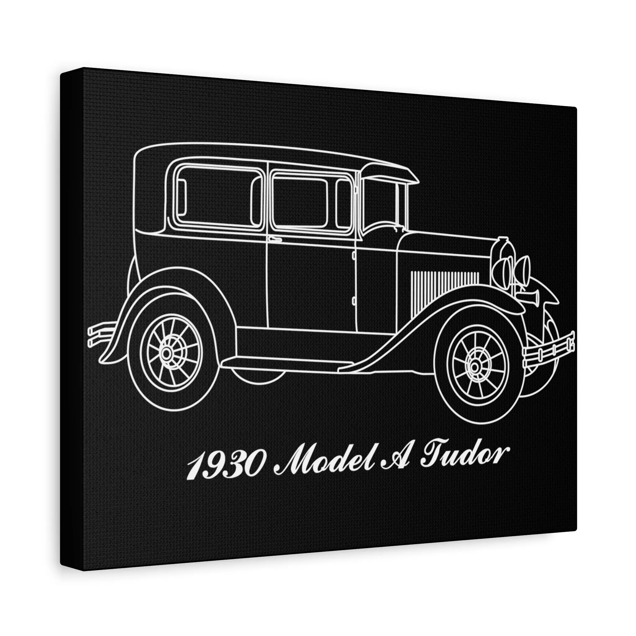 1930 Tudor Black Canvas Wall Art