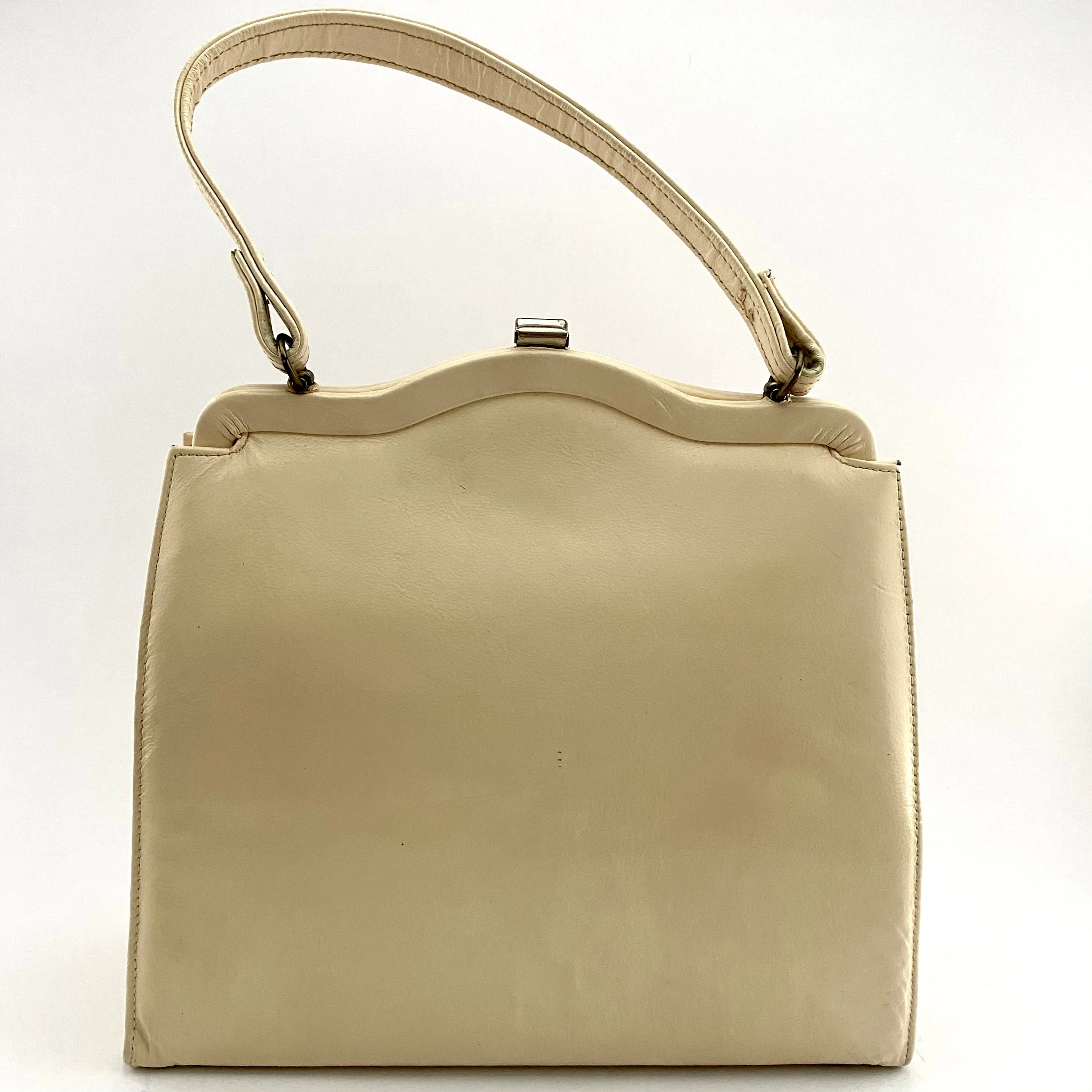 1950s Ivory Stylized Kelly Handbag