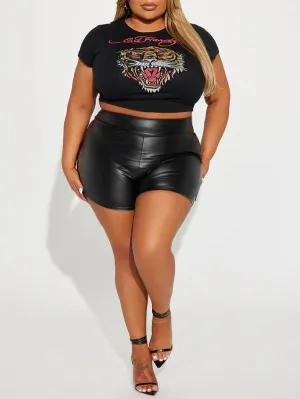 1958XP - PU LEATHER SHORTS (PLUS)