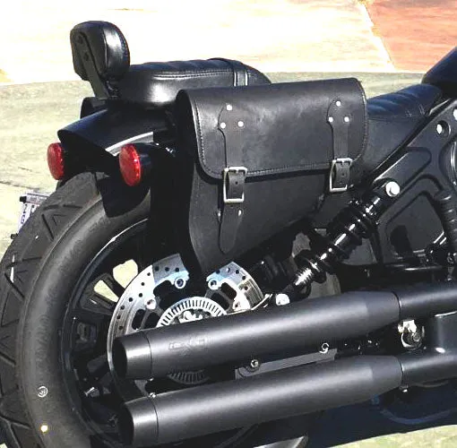 2018-23 Indian Scout Bobber Saddle Bag With Mounting Hardware Black Leather