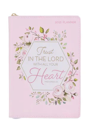 2025 Trust in the Lord Blush Pink LuxLeather Zippered Executive Planner