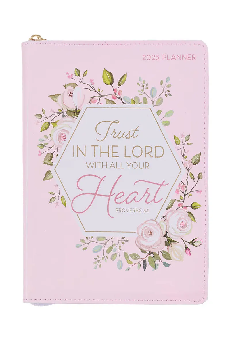 2025 Trust in the Lord Blush Pink LuxLeather Zippered Executive Planner