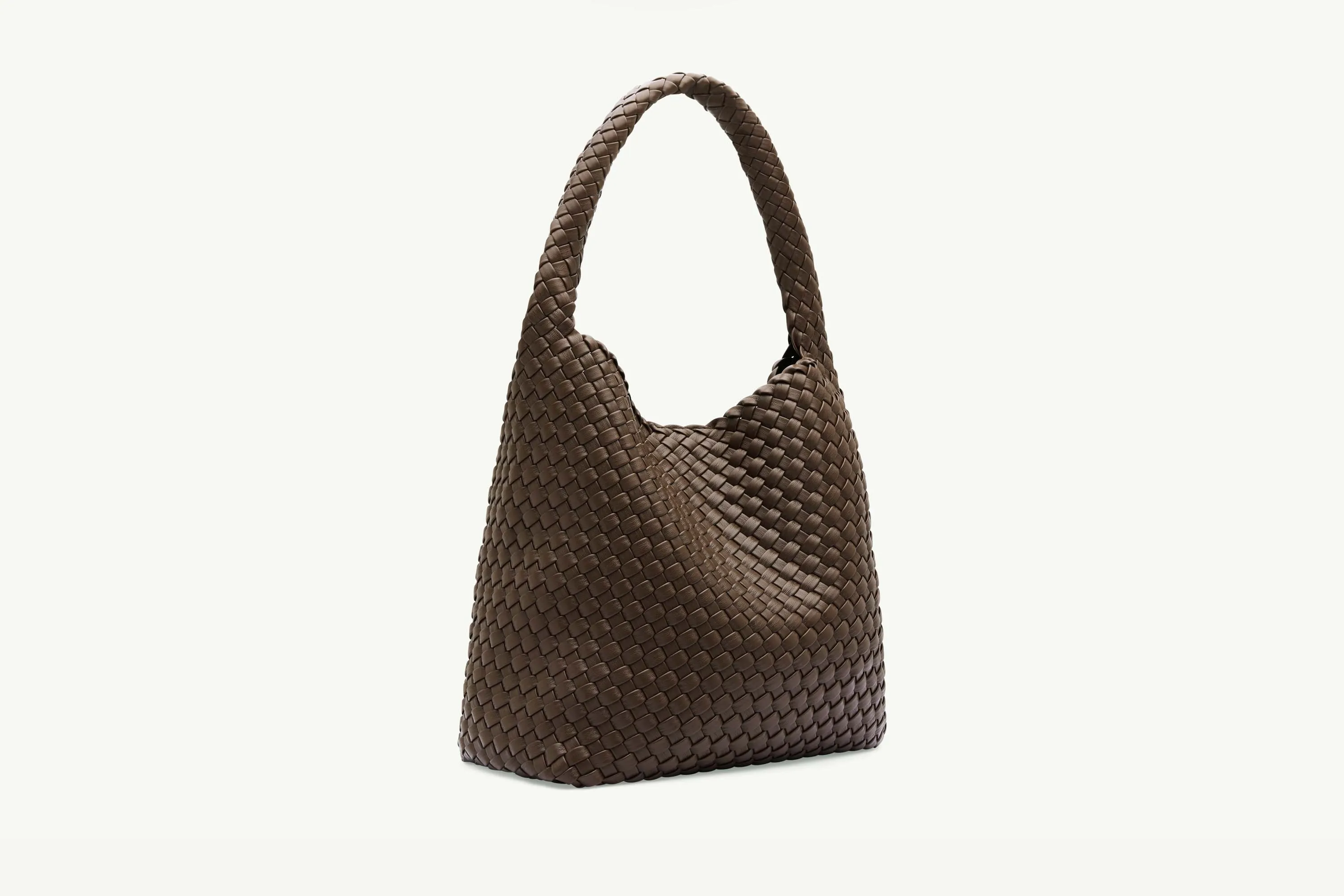 20.58 Brown Recycled Alt-Leather Woven Large Tote