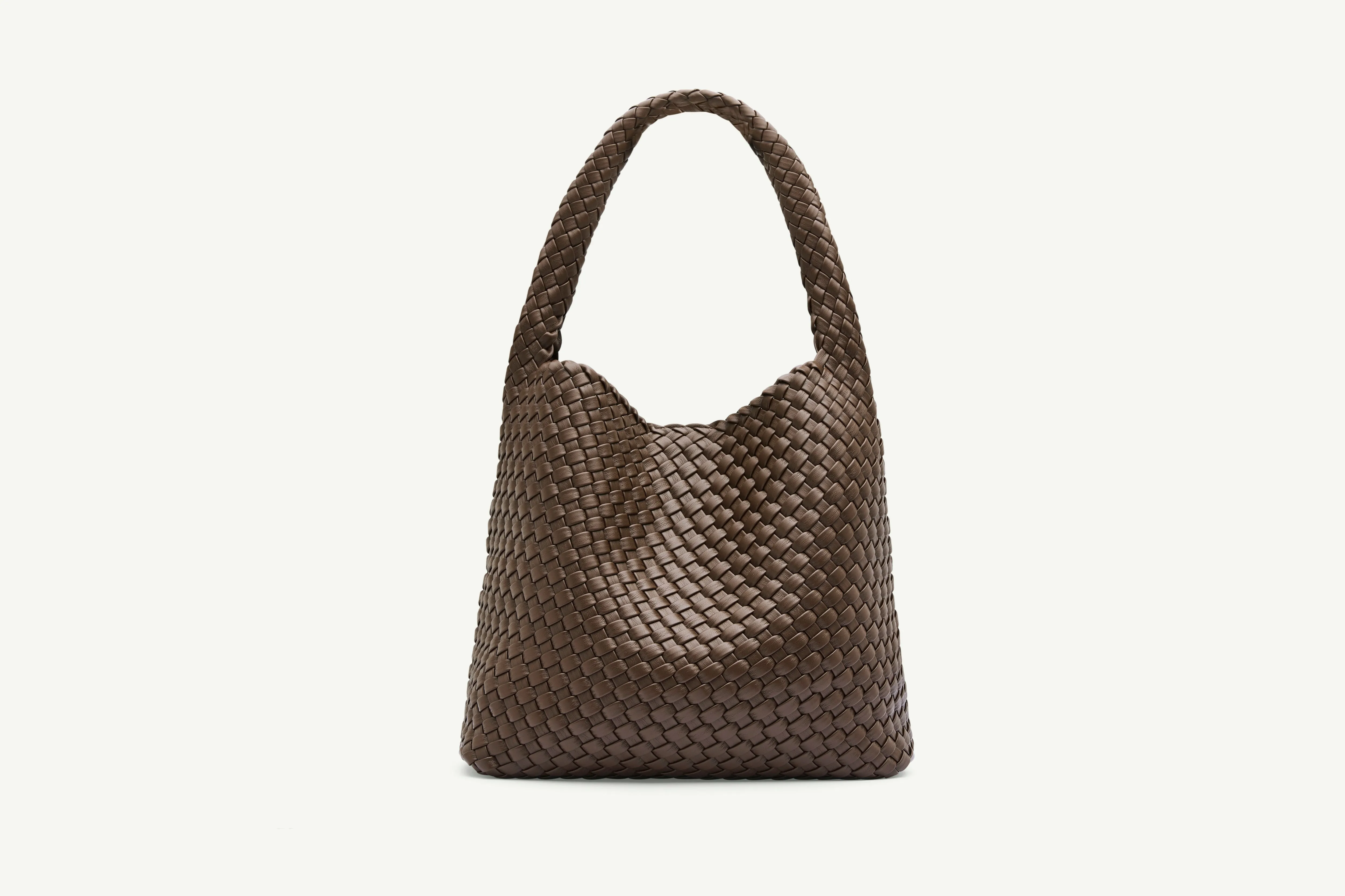 20.58 Brown Recycled Alt-Leather Woven Large Tote