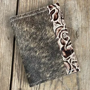216 Passport Cover - Brindle w/ Ivory Rose