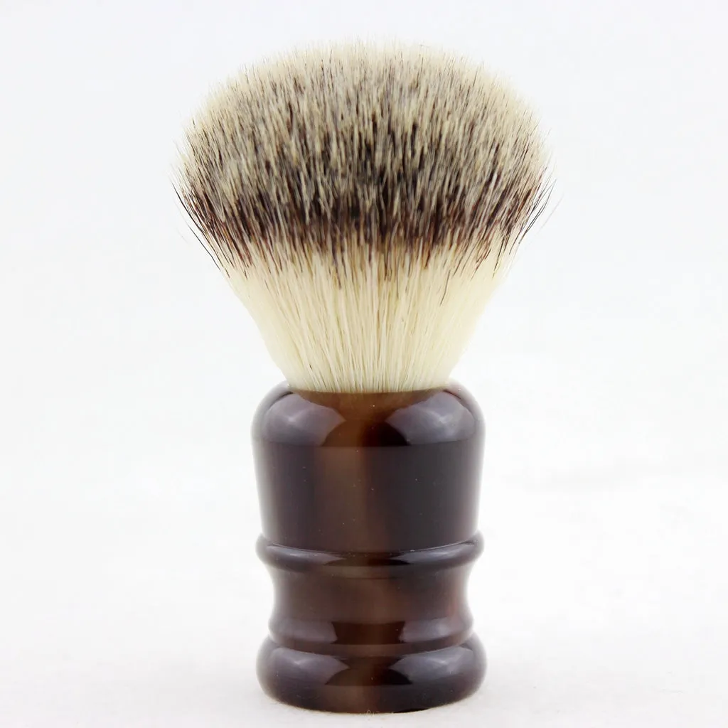 24MM Synthetic Fiber Shaving Brush Faux Horn Handle