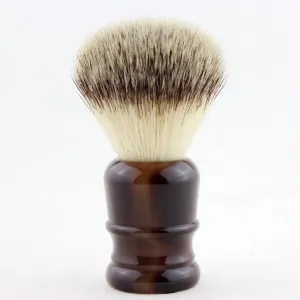 24MM Synthetic Fiber Shaving Brush Faux Horn Handle