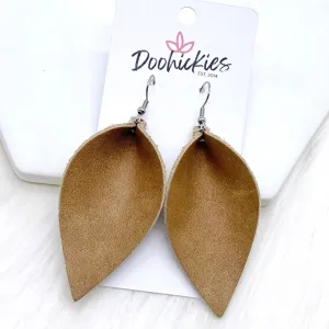 2.5" Distressed Camel Riviera Petals -Earrings
