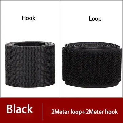 2M/Pair Sew on Hook and Loop Fastening Tape 20/25/30/38/50/100mm Nylon Fabric Non-Adhesive Tape for DIY Craft Sewing Accessories