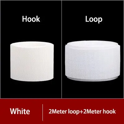 2M/Pair Sew on Hook and Loop Fastening Tape 20/25/30/38/50/100mm Nylon Fabric Non-Adhesive Tape for DIY Craft Sewing Accessories