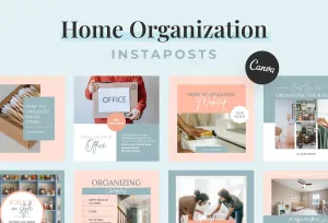 30 Home Organization Instagram Post Canva Templates