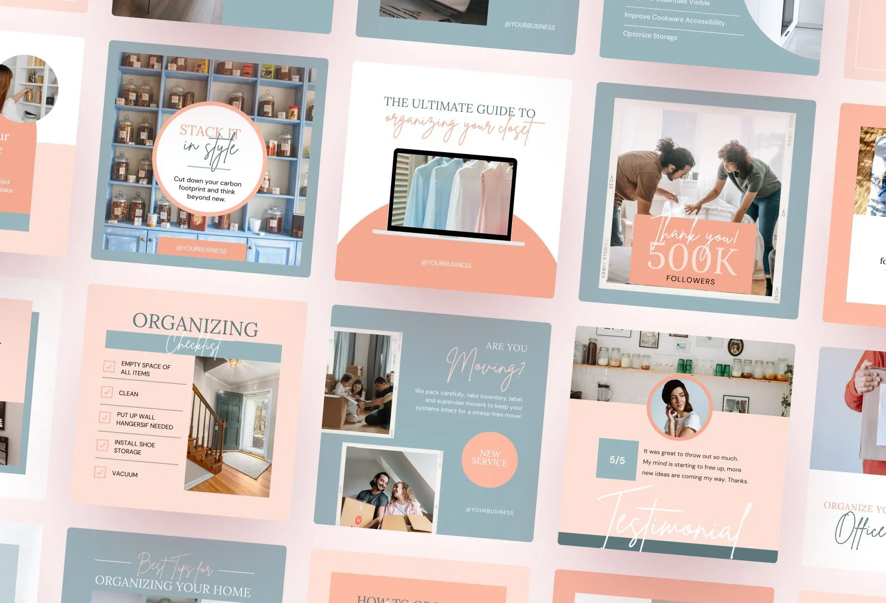 30 Home Organization Instagram Post Canva Templates
