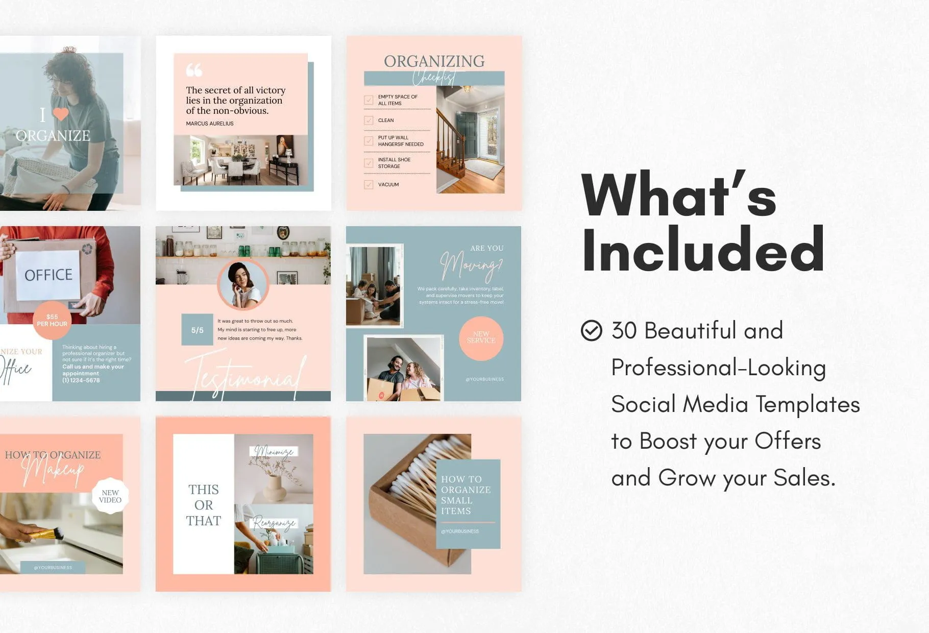 30 Home Organization Instagram Post Canva Templates