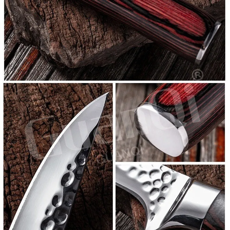 6 Inch Kitchen Knife Damascus Boning Knife Best Kitchen Knives Chef Knife Wood Handle with Sheath