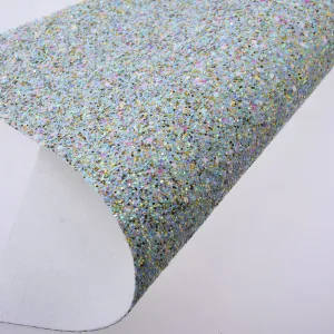 8*12" Special Glitter Faux vegan fake Leather sheets Glitter PU fabric Hair Bow Material 1pcs 102634