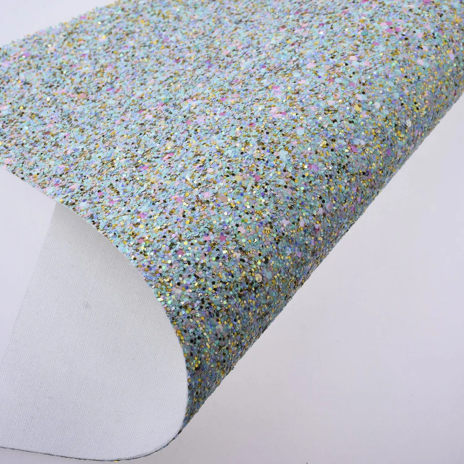 8*12" Special Glitter Faux vegan fake Leather sheets Glitter PU fabric Hair Bow Material 1pcs 102634