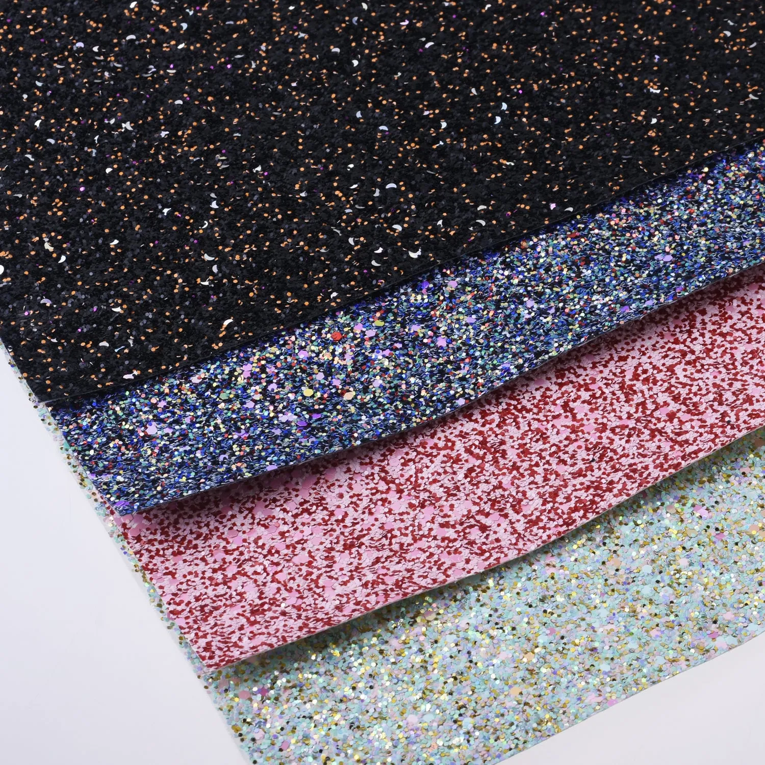 8*12" Special Glitter Faux vegan fake Leather sheets Glitter PU fabric Hair Bow Material 1pcs 102634