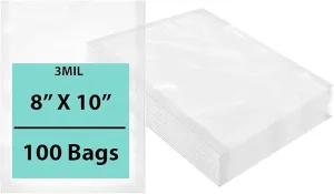 8X10 inches Vacuum Seal Bags for Food Packaging 3 Mil Co-Extruded
