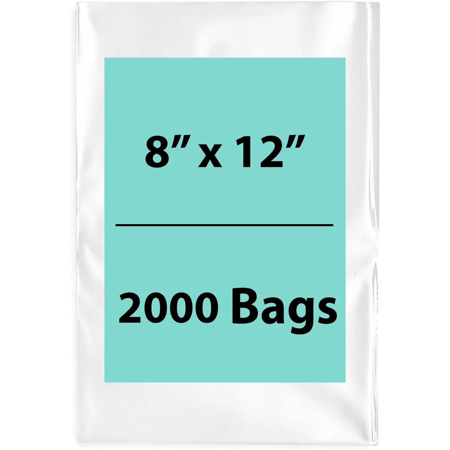 8X12 inches Clear Flat Poly Bags 3Mil Open Top (LDPE)