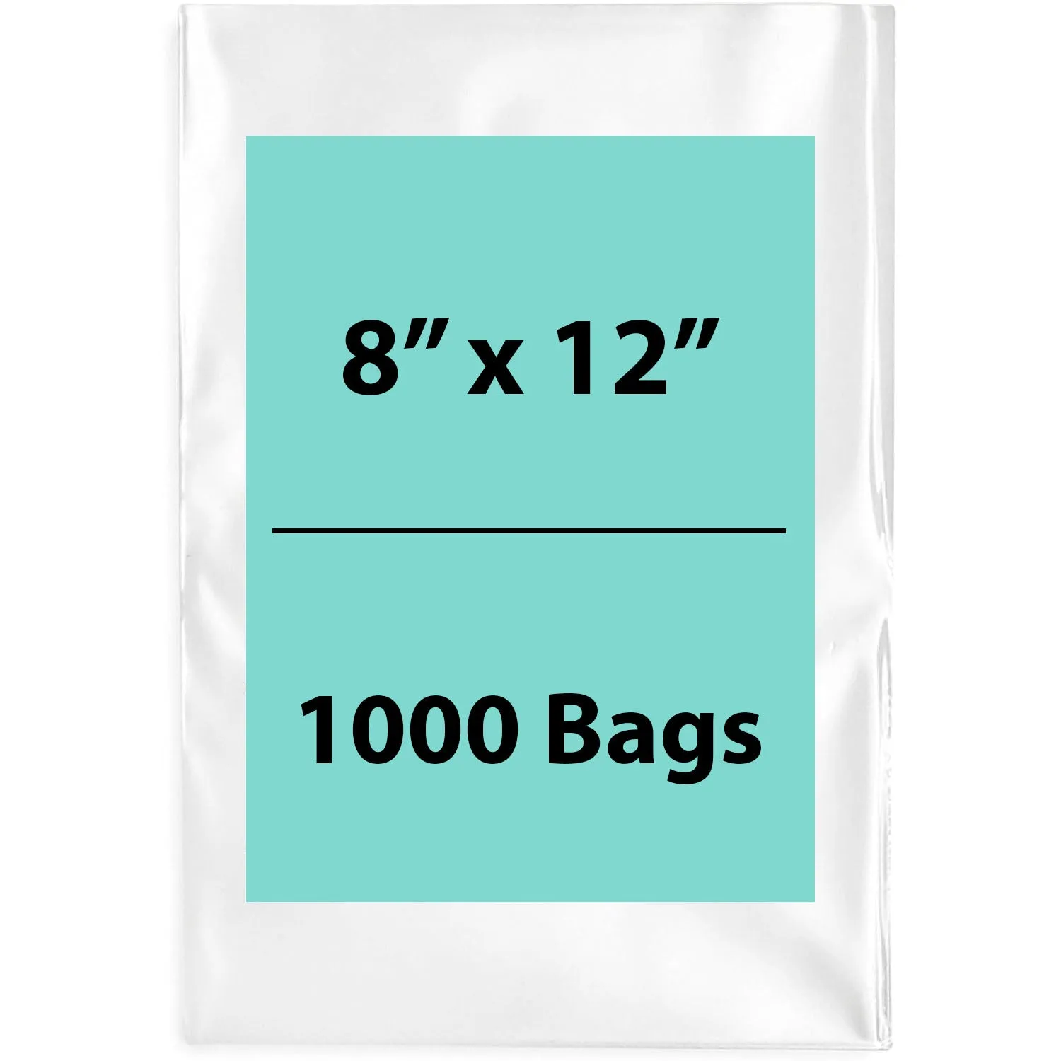 8X12 inches Clear Flat Poly Bags 3Mil Open Top (LDPE)