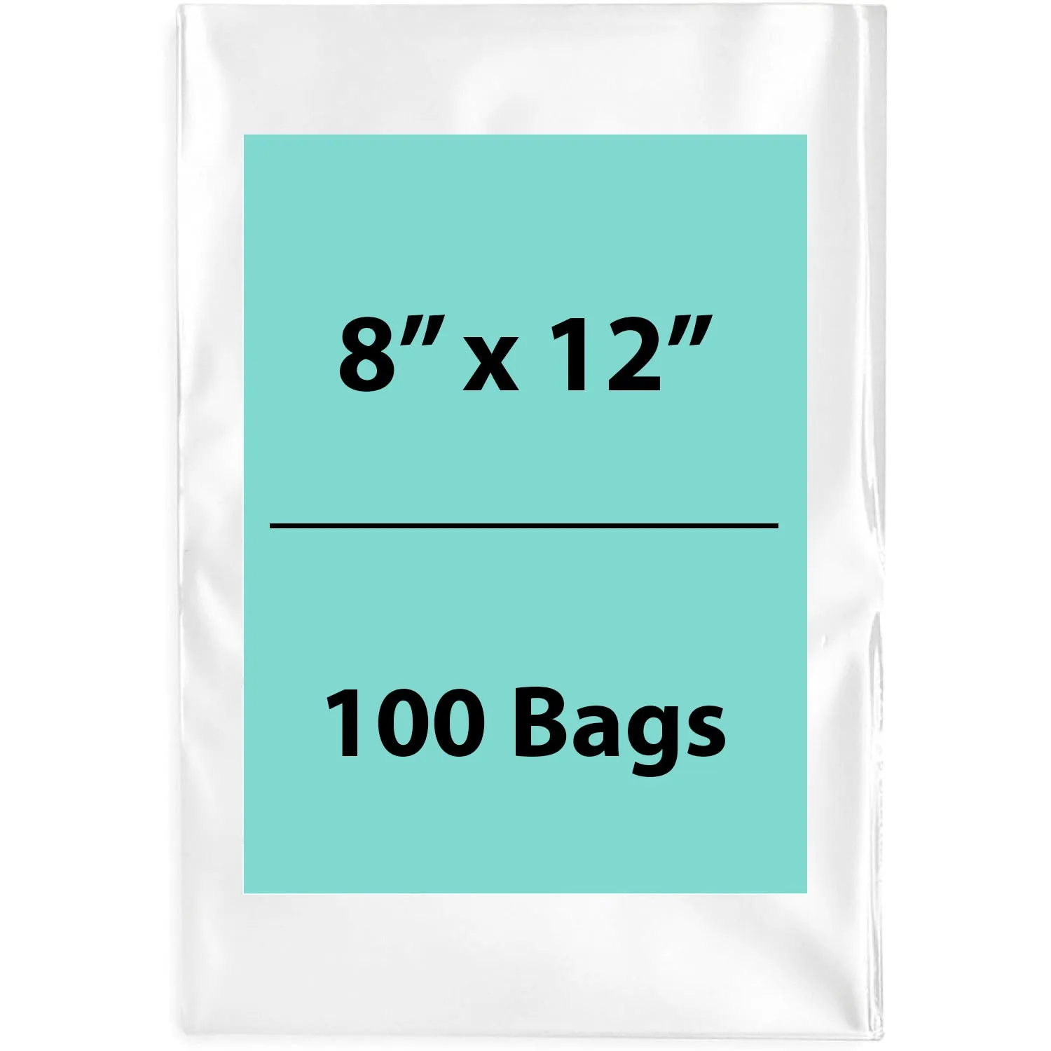 8X12 inches Clear Flat Poly Bags 3Mil Open Top (LDPE)