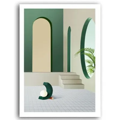 Abstract Still Life Scandinavia Geometric Wall Art