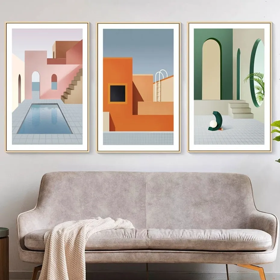 Abstract Still Life Scandinavia Geometric Wall Art
