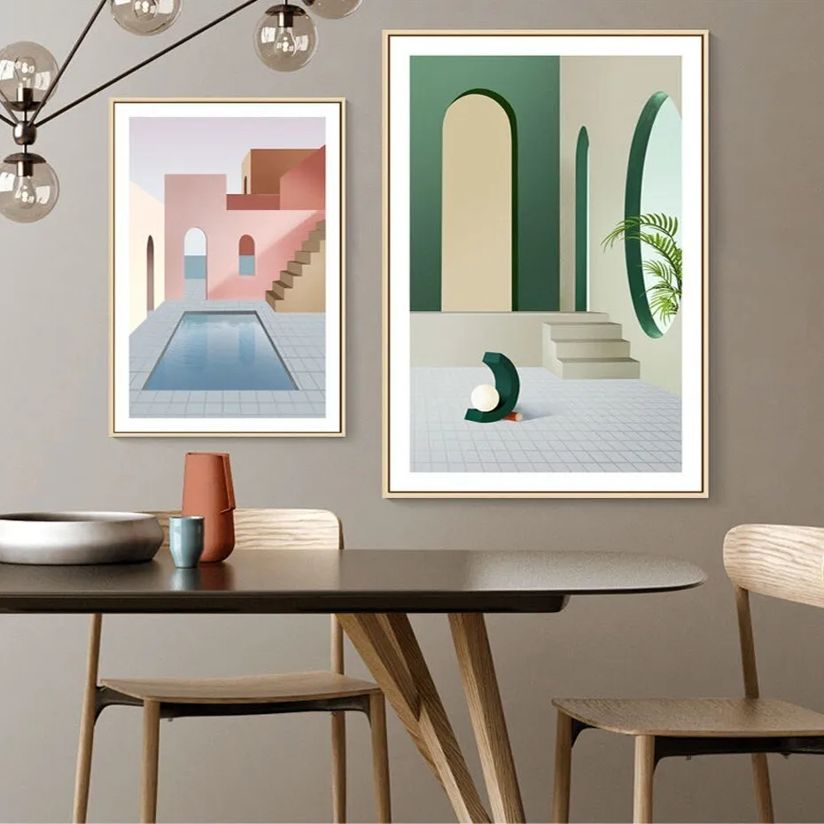 Abstract Still Life Scandinavia Geometric Wall Art