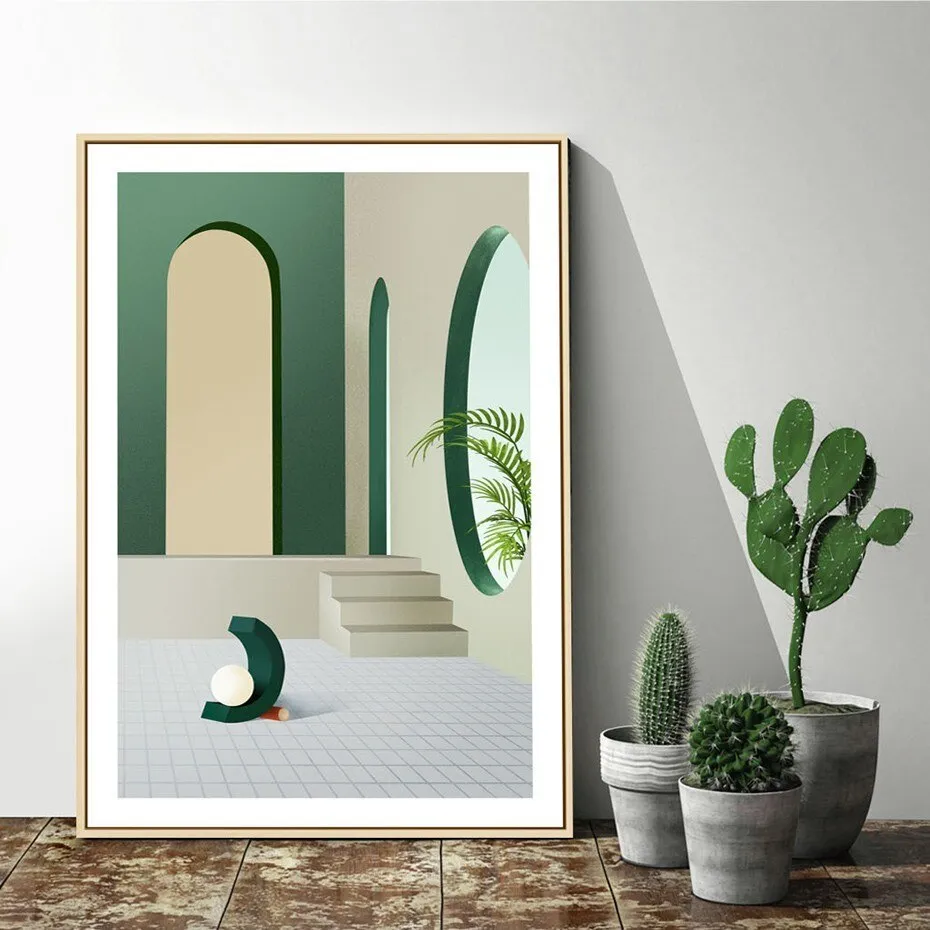 Abstract Still Life Scandinavia Geometric Wall Art